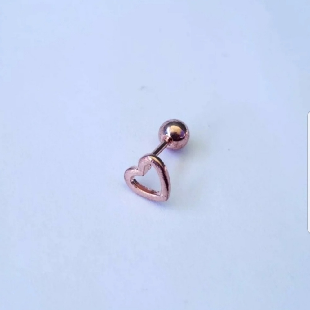 18g heart Tragus helix conch cartilage piercing